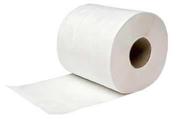 Fototapeta premium Tissue roll paper product for hygiene use isolated on transparent background