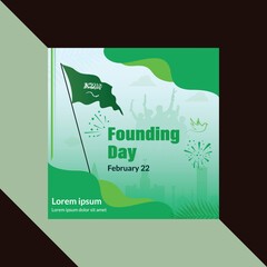 Founding Day Celebration in Saudi Arabia Social Media Post