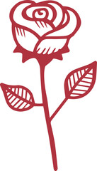 rose vector outline transparent pattern 