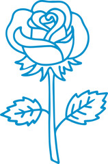 rose vector outline transparent pattern 