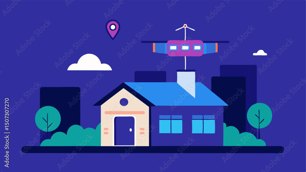 Poster customer interaction a futuristic home with an interactive screen showing your cyber monday delivery