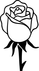 Fototapeta premium rose vector outline transparent pattern 