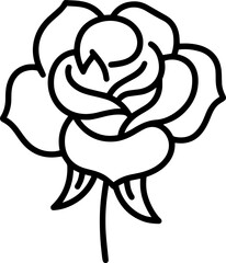 rose vector outline transparent pattern 