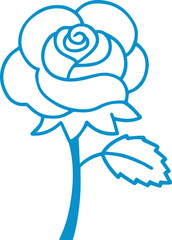 rose flower outline pattern design 
