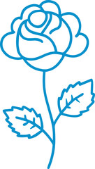 rose flower outline pattern design 