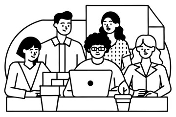business people working together
