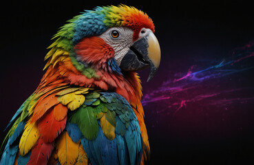 Obraz premium Blue and red macaw