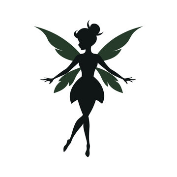 recommend clip art: Butterfly and Fairy Silhouette Vector of a Dancing Woman Figure