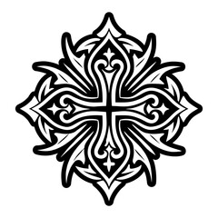 Fototapeta premium A filled style icon of cross symbol