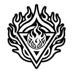 A filled style icon of eternal fire symbol