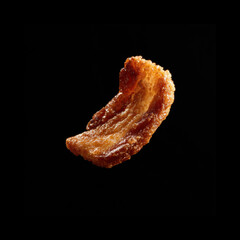 Delicious crispy snack floating in dark space