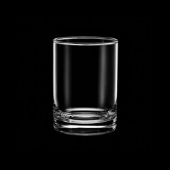 Transparent glass sitting on a black surface