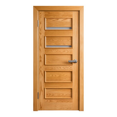 Modern wooden door with horizontal panels and sleek handle, ideal for home decor and renovations
