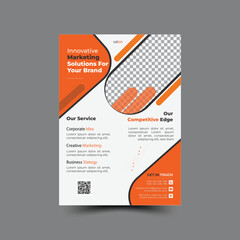 Set of business flyer template design with abstract concept and minimalist layout.