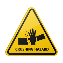 Crushing hazard warning.