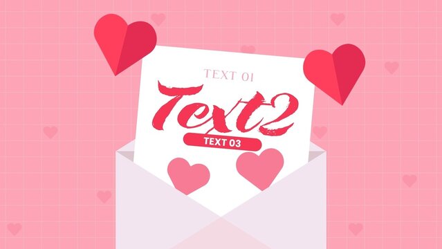 Valentine Love Letter in Envelope