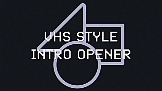 VHS Old School Cam Recording Intro Opener