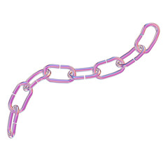 3d render of chrome shape y2k inspired chain