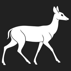 Obraz premium Elegant Deer Illustration, Wildlife Drawing, Animal Sketch, Nature Artwork