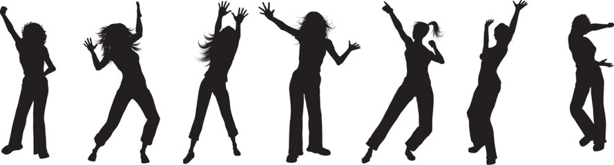 silhouette of a woman with long hair