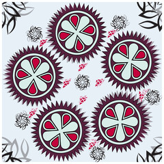 Seamless ornamental patttern design art work .