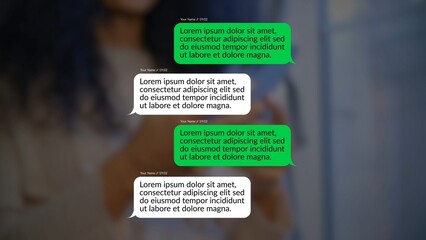 Text Bubble Phone Message Pop Up Template
