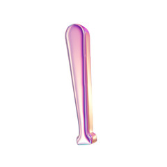 3d render of chrome shape y2k inspired bat