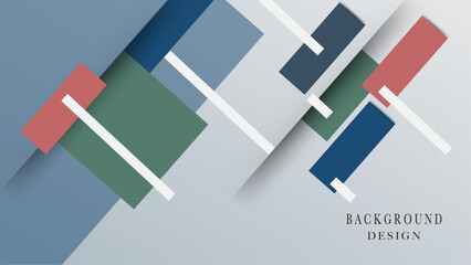 Minimal geometric shapes and lines in pastel colors