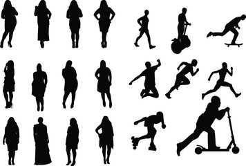 man and woman silhouette design 