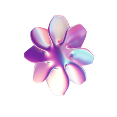 3d render of chrome shape y2k inspired 0036