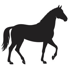 Obraz premium Majestic Horse Silhouette Vector Graphic Design Element Illustration