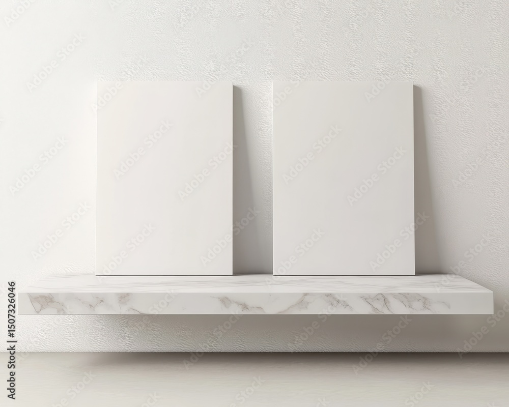 Poster versatile shelf display mock-up for product promotion and advertising in 3d rendering