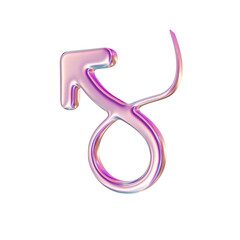 3d render of chrome shape y2k inspired 0034
