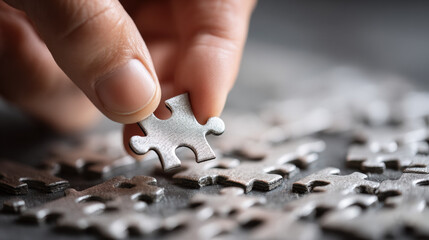 Completing a journey of shapes and colors as the final puzzle piece finds its perfect place