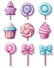 Watercolor Lollipop Swirl