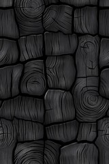 Fototapeta premium Charred wooden surface showing deep cracks, great for visual storytelling, old-world textures, and organic-themed art.
