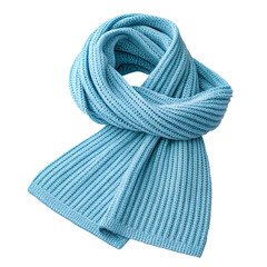 Blue muffler isolated on transparent background.