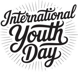 Obraz premium international youth day typographic poster