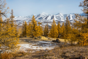 View of Altay mountains in the autumn