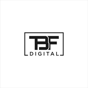 Modern TBF Initial Logo Design with Abstract Geometric Monogram Concept for Business Management Consulting Corporate Identity or Finance Technology Branding Vector