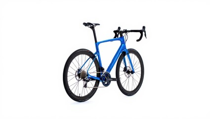 Obraz premium Modern Blue Road Bike with Black Components