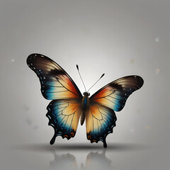 butterfly on a pink background