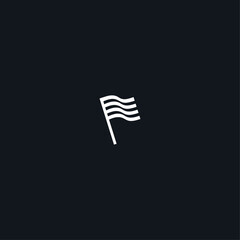 Abstract flag logo icon flat vector design