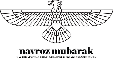parsi new year navroz mubarak celebration illustration
