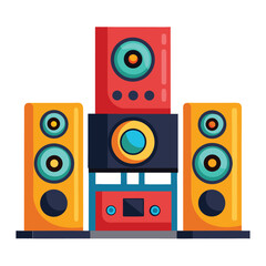 sound system vector image on white background