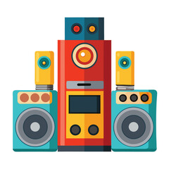 sound system vector image on white background