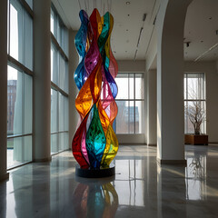 glass vase on a table