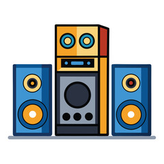 sound system vector image on white background