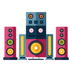 sound system vector image on white background