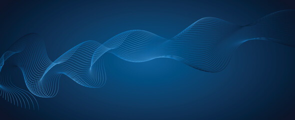 blue background lines wave abstract stripe design. blue abstract background for wide banner with modern pattern material texture. abstract futuristic technology